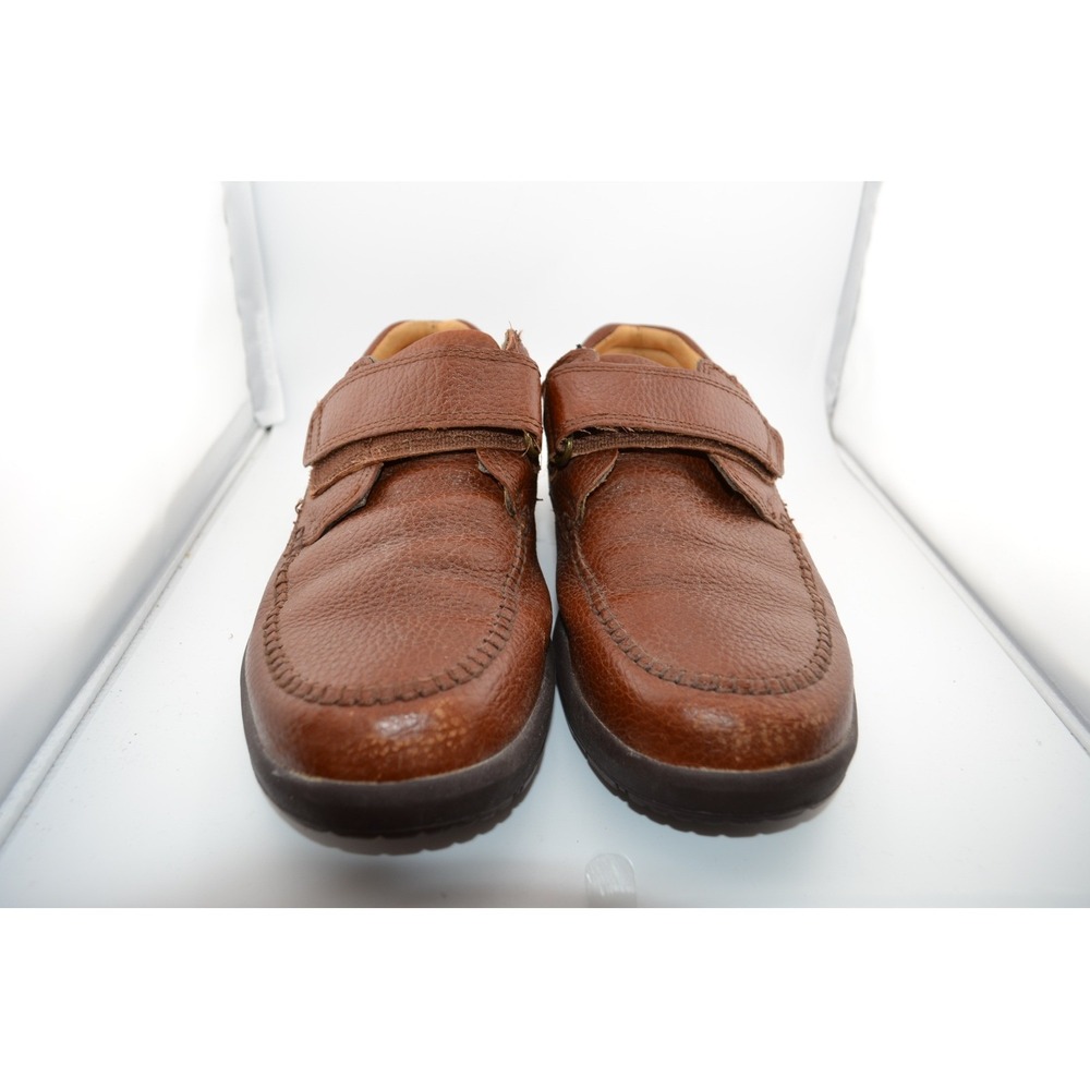 Dr. Comfort SCOTT Mens Brown Leather Hook and Loop Comfort‎ Shoes Size 10W - Picture 9 of 10